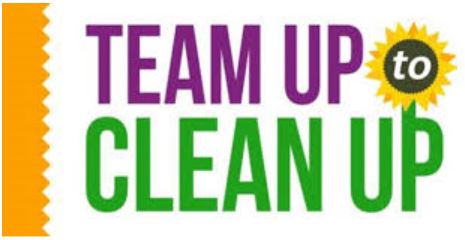 team up to clean up logo